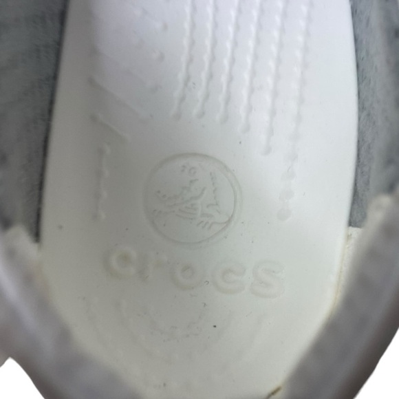 Crocs Women’s Saffron White Leather Mary Jane Shoes - Picture 7 of 9